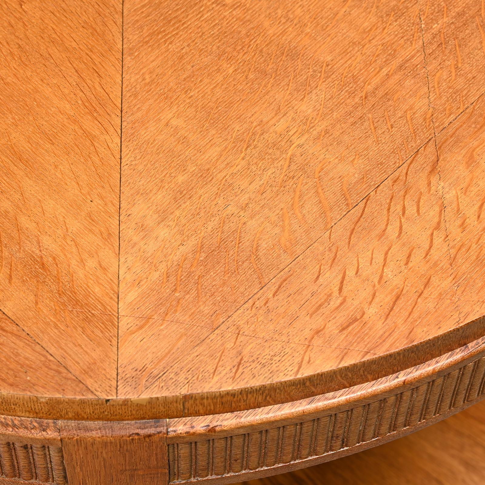 Tavolino Art Deco della Scuola di Amsterdam in Oak, Paesi Bassi, anni '30 in vendita 3