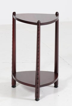 Art Deco Amsterdam School Stained Beech Side Table Attributed to Piet Kramer