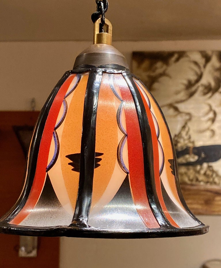 Art Deco Amsterdam School Stained Glass Hanging Lamps For Sale At 1stdibs Art Deco Amsterdam School Stained Glass Hanging Lamps For Sale At 1stdibs