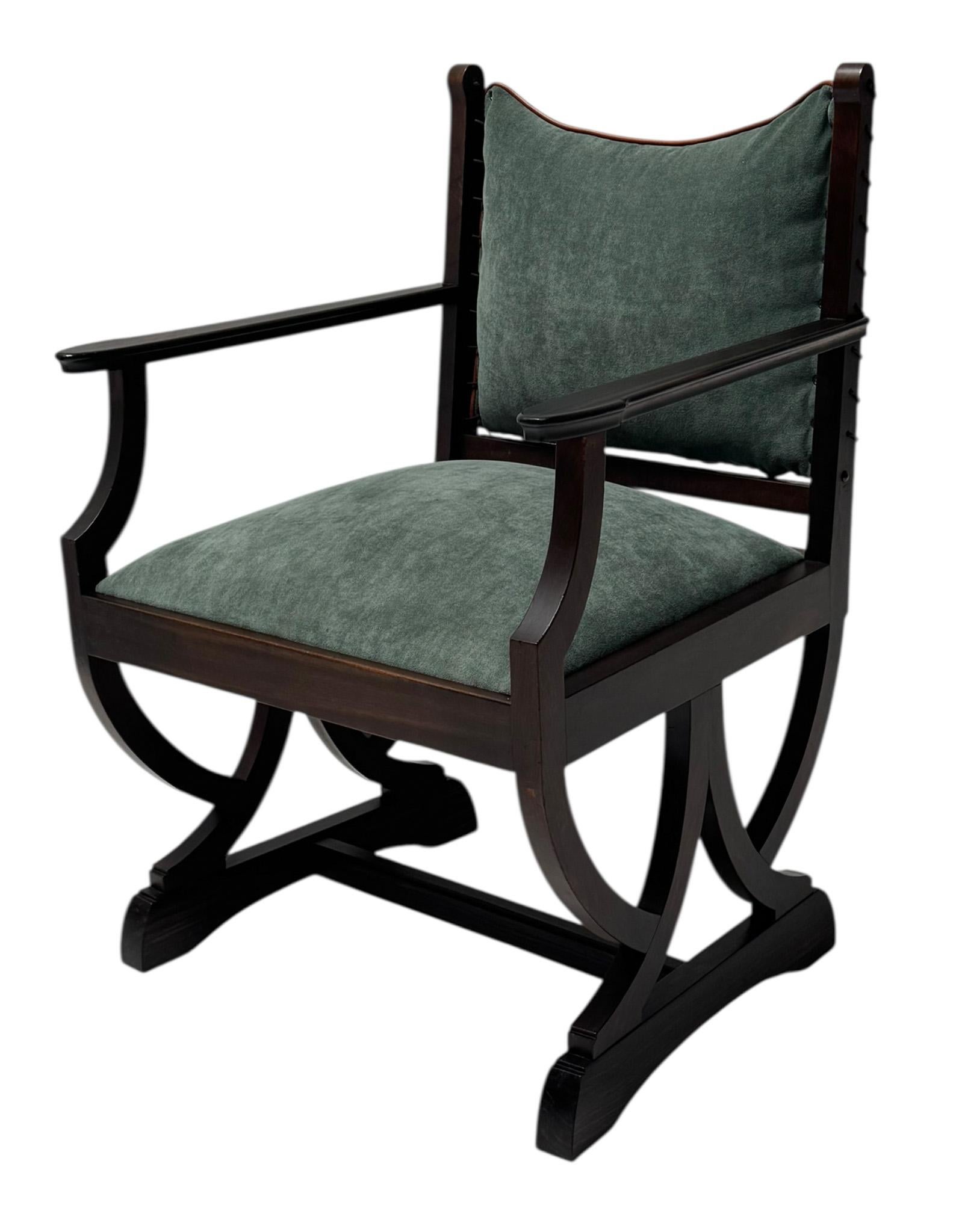 Fabric Art Deco Amsterdamse School Armchair, 1920s For Sale