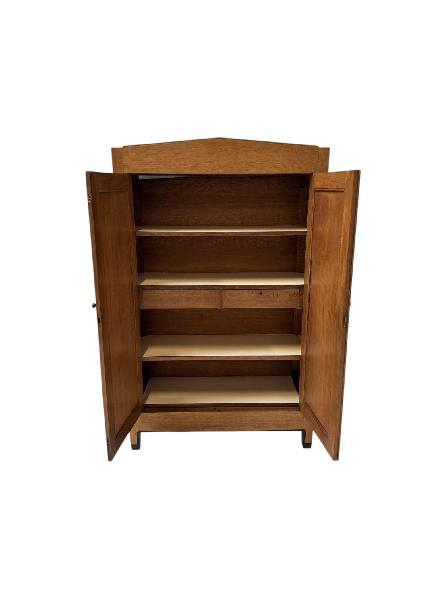 Macassar Art Deco Amsterdamse School Armoire or Wardrobe, 1920s in vendita