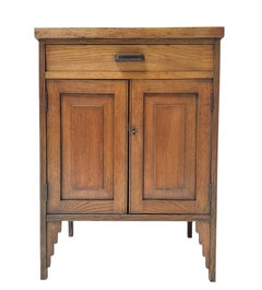 Art Deco Amsterdamse School Cabinet with Black Lacquered Top, 1920s