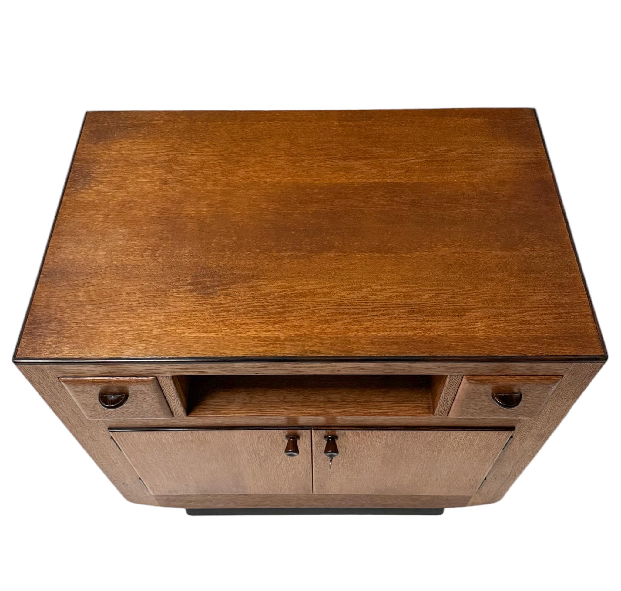 Oak Art Deco Amsterdamse School Cabinet with Drawers by Piet Kramer, 1930s For Sale