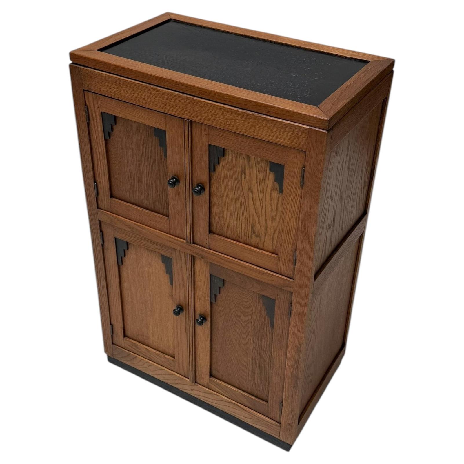 Art Deco Amsterdamse School Cabinet with Four Doors, 1930s