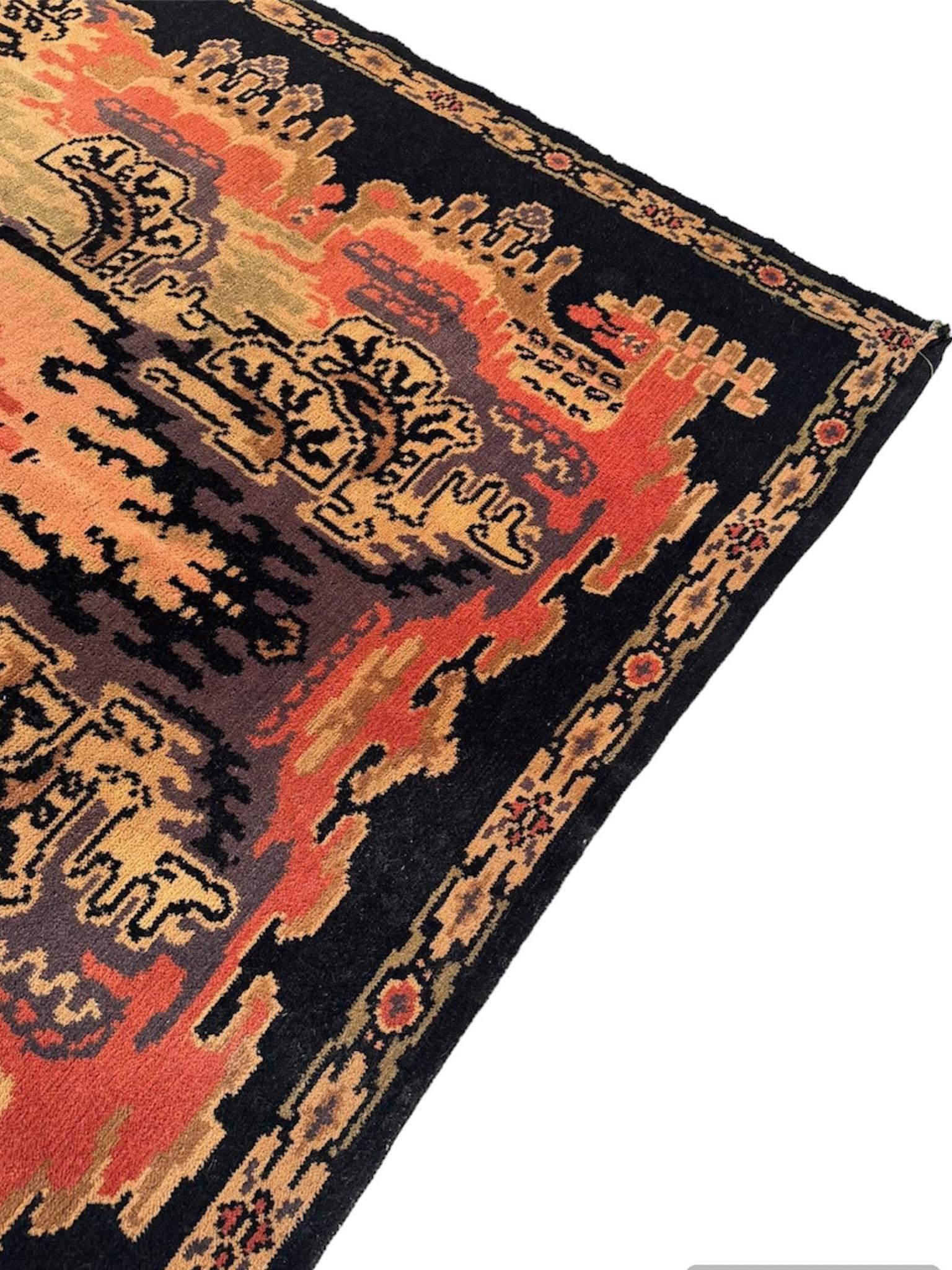 Wool Art Deco Amsterdamse School Carpet or Rug in the style of Jaap Gidding , 1920s For Sale