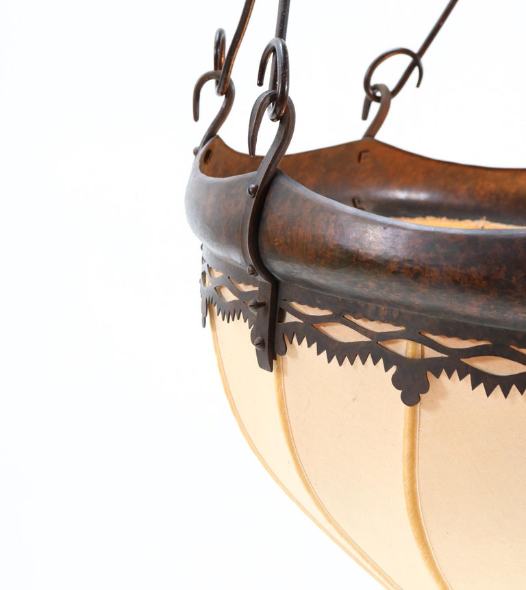 Art Deco Amsterdamse School Chandelier by Winkelman and Van der Bijl