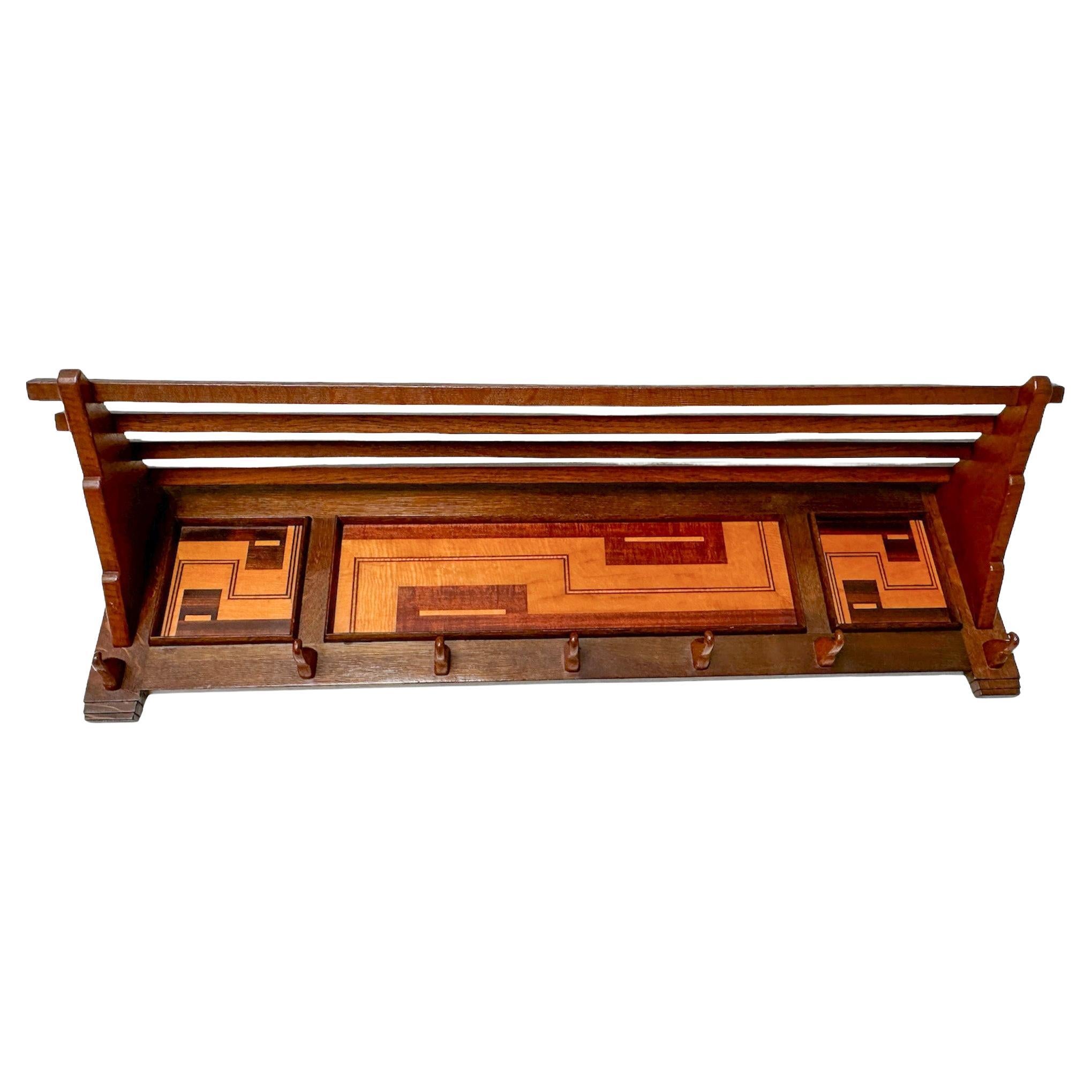 Art Deco Amsterdamse School Coat Rack by L.O.V. Oosterbeek, 1920s