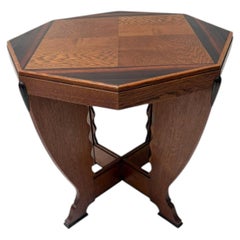 Art Deco Amsterdamse School Coffee Table in Oak, 1920s