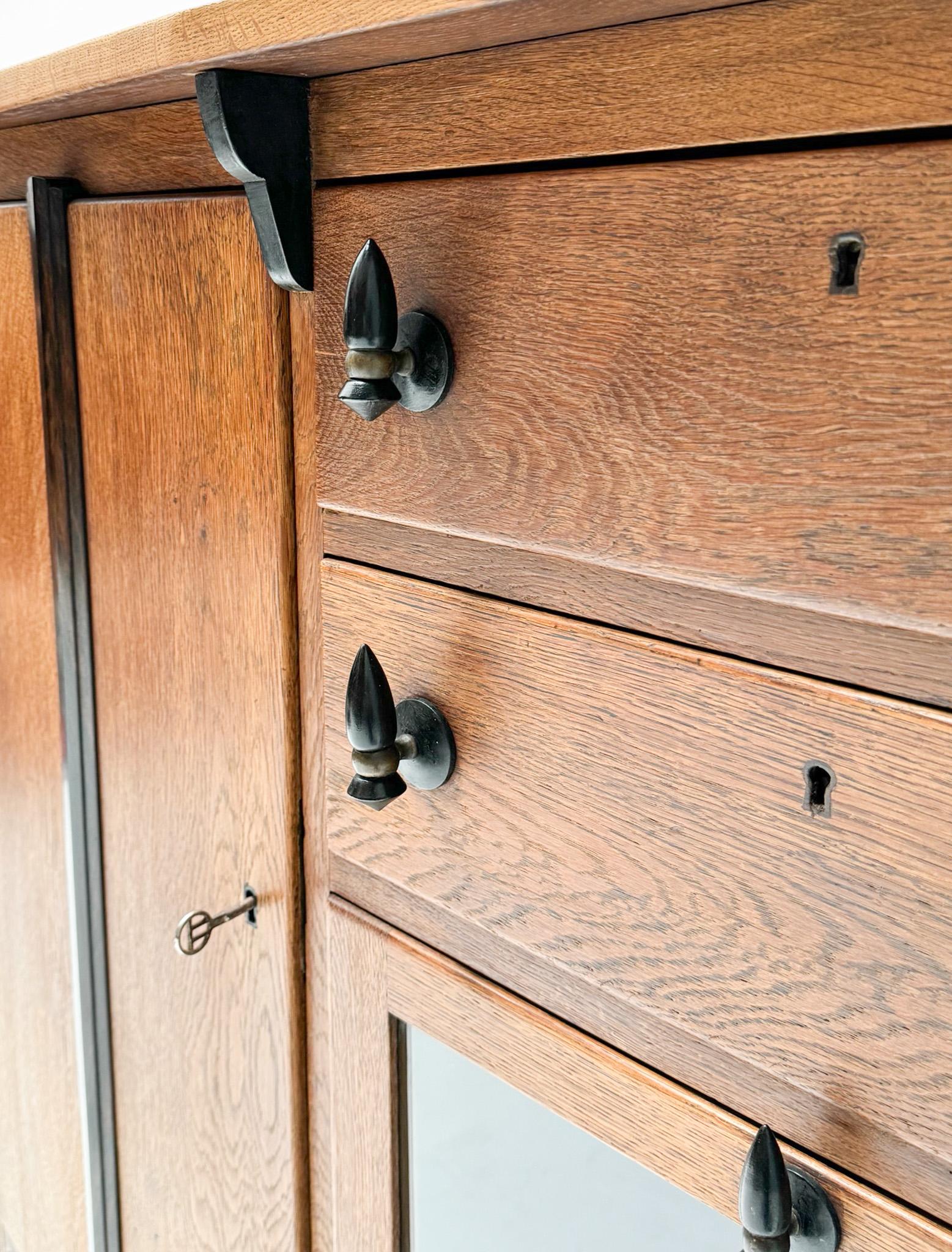 Art Deco Amsterdamse School Credenza or Sideboard by J.J. Zijfers Amsterdam For Sale 5