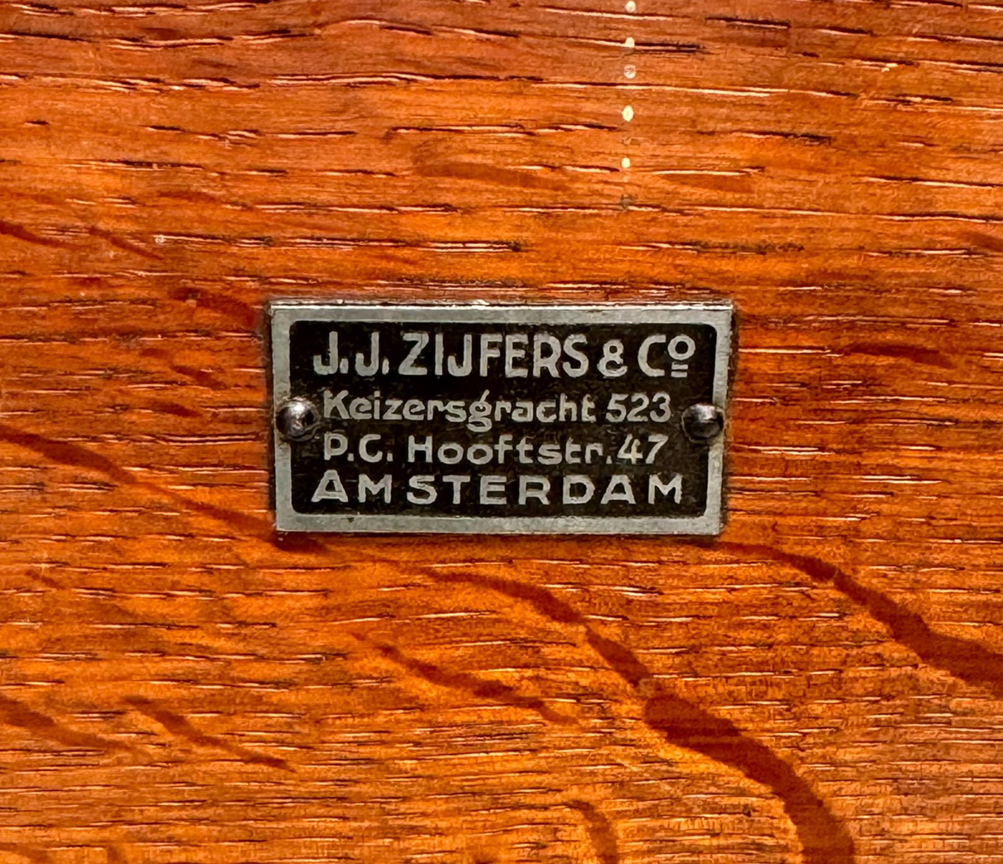 Art Deco Amsterdamse School Credenza or Sideboard by J.J. Zijfers Amsterdam For Sale 8