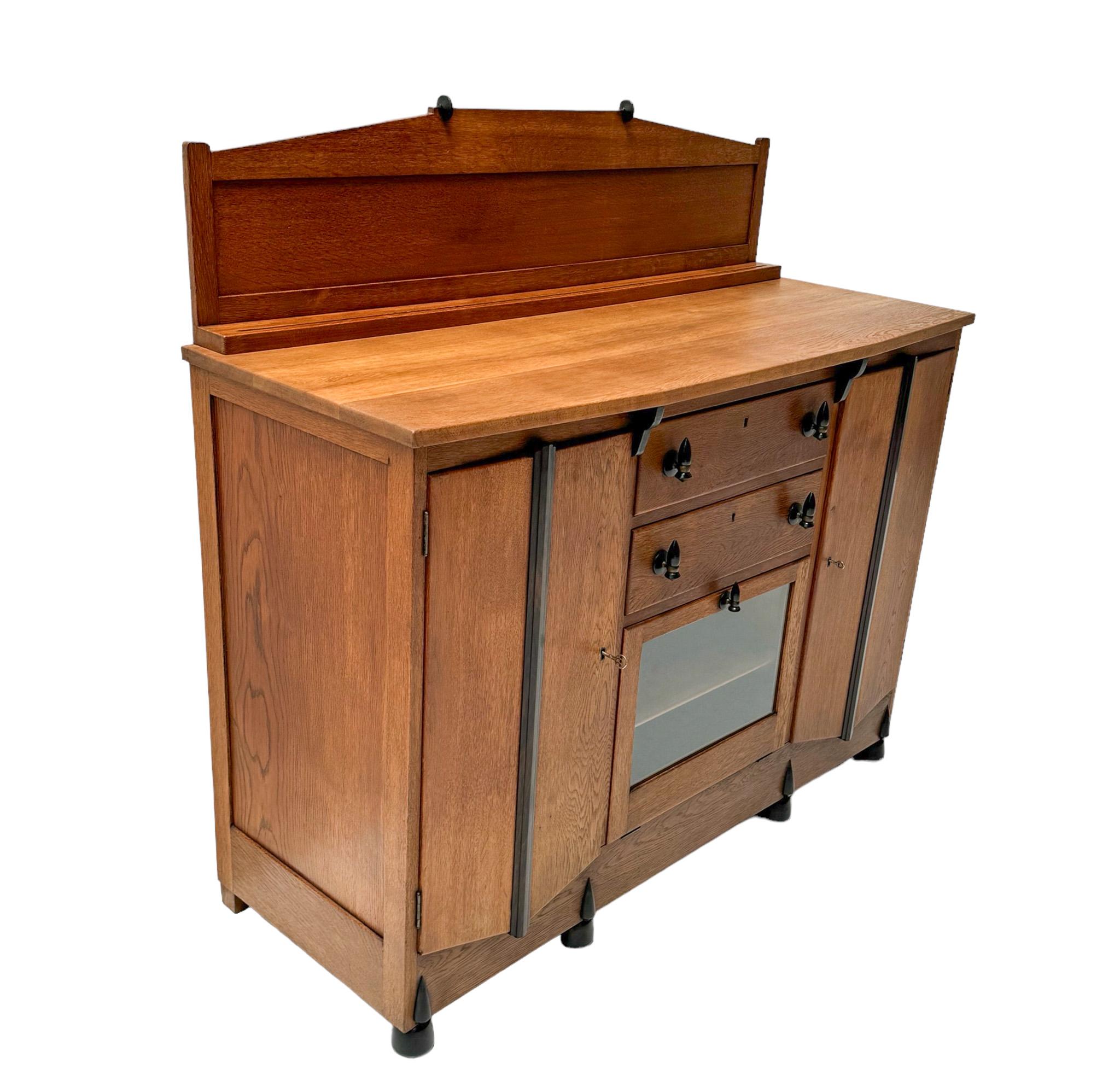 Early 20th Century Art Deco Amsterdamse School Credenza or Sideboard by J.J. Zijfers Amsterdam For Sale