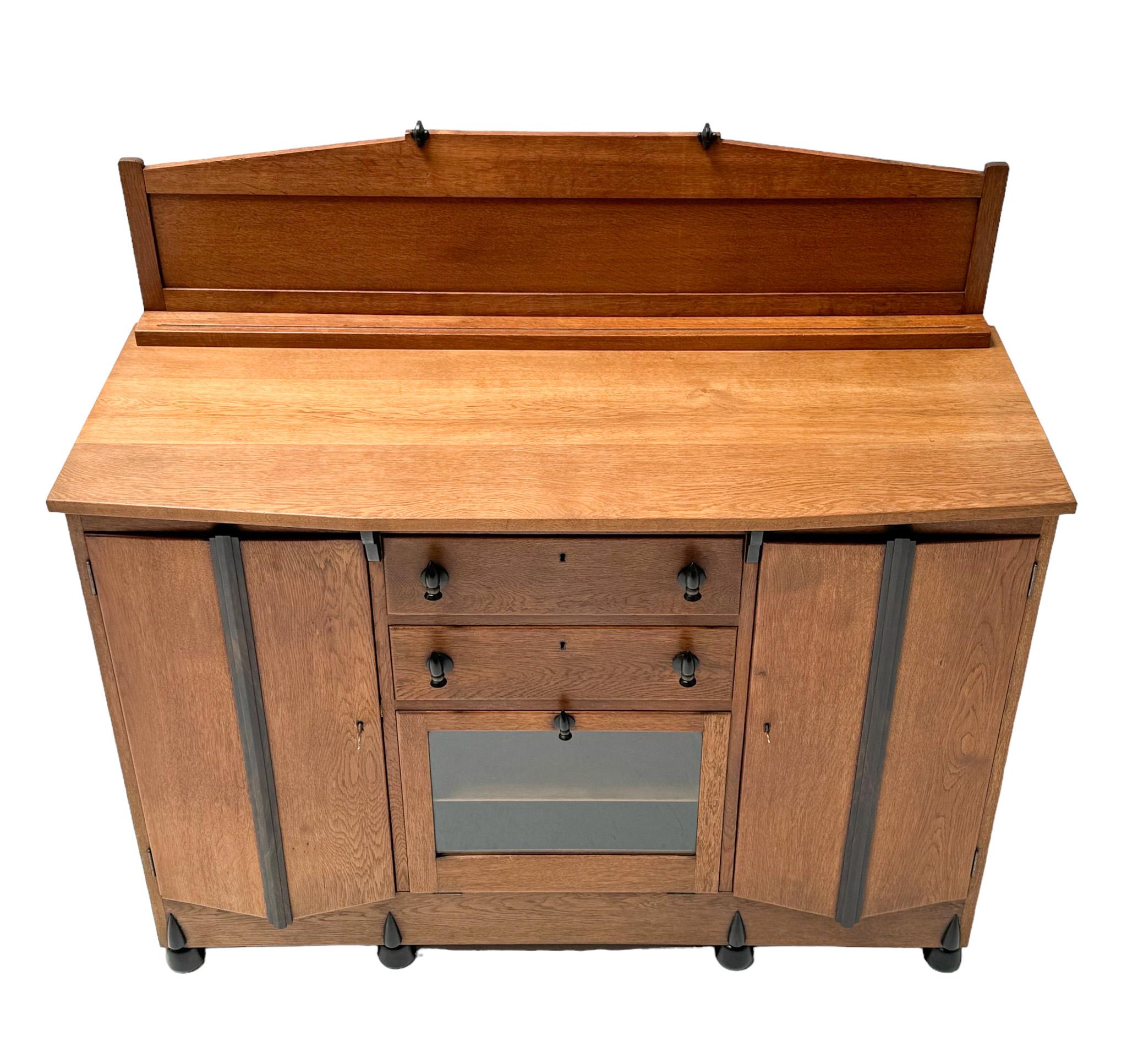 Art Deco Amsterdamse School Credenza or Sideboard by J.J. Zijfers Amsterdam For Sale 2