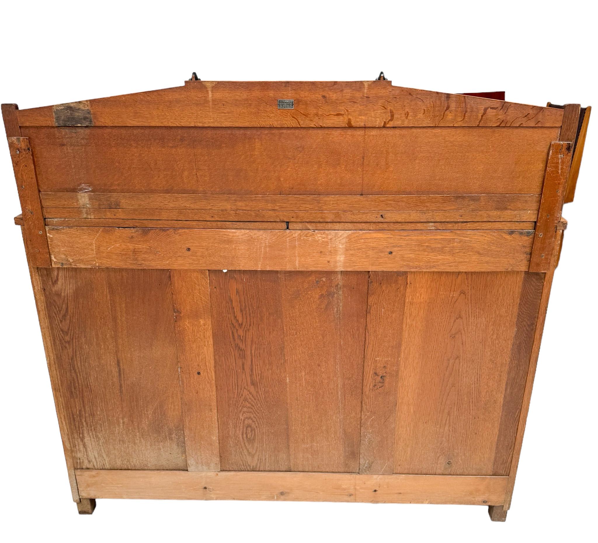 Art Deco Amsterdamse School Credenza or Sideboard by J.J. Zijfers Amsterdam For Sale 3
