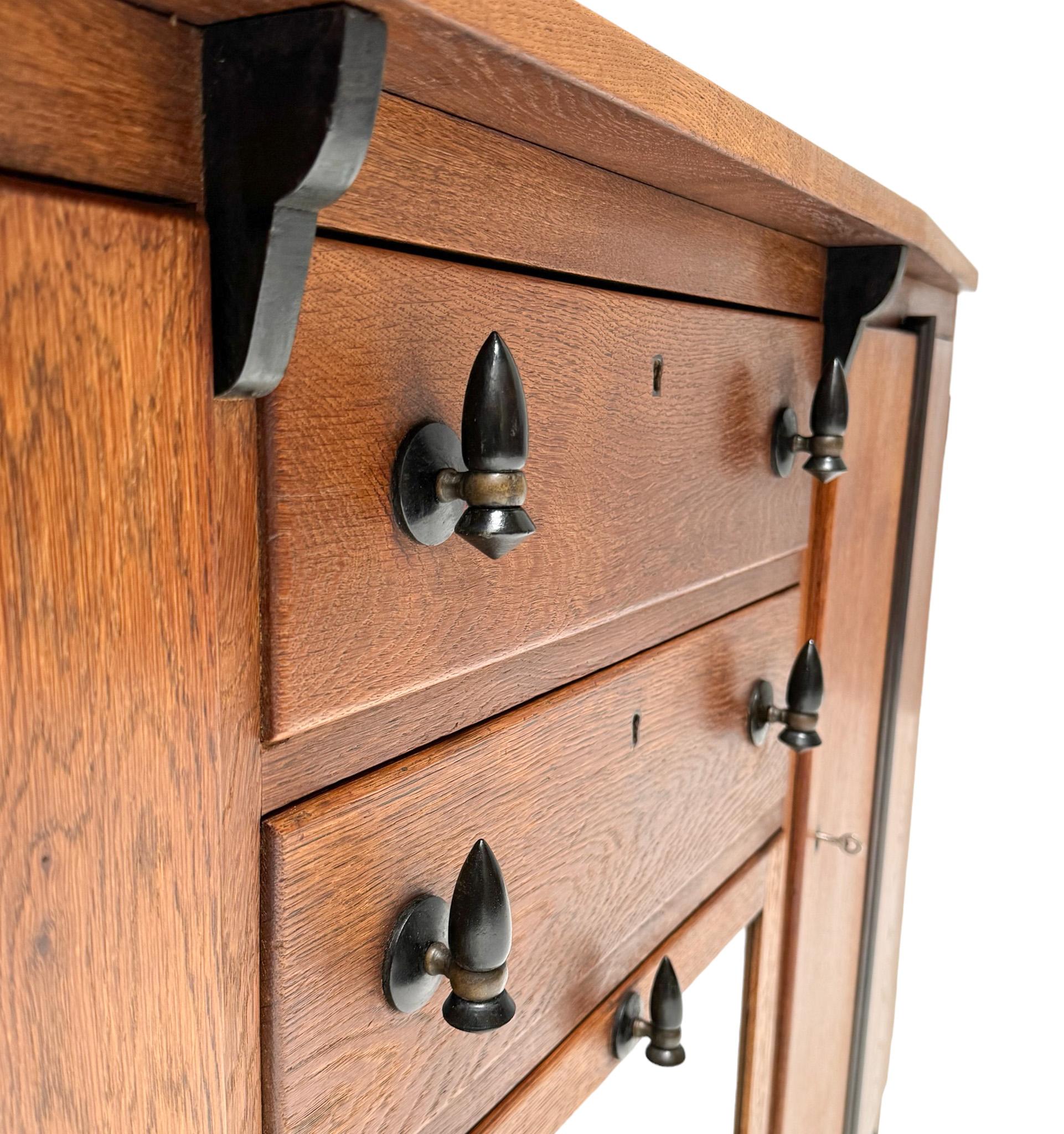 Art Deco Amsterdamse School Credenza or Sideboard by J.J. Zijfers Amsterdam For Sale 4
