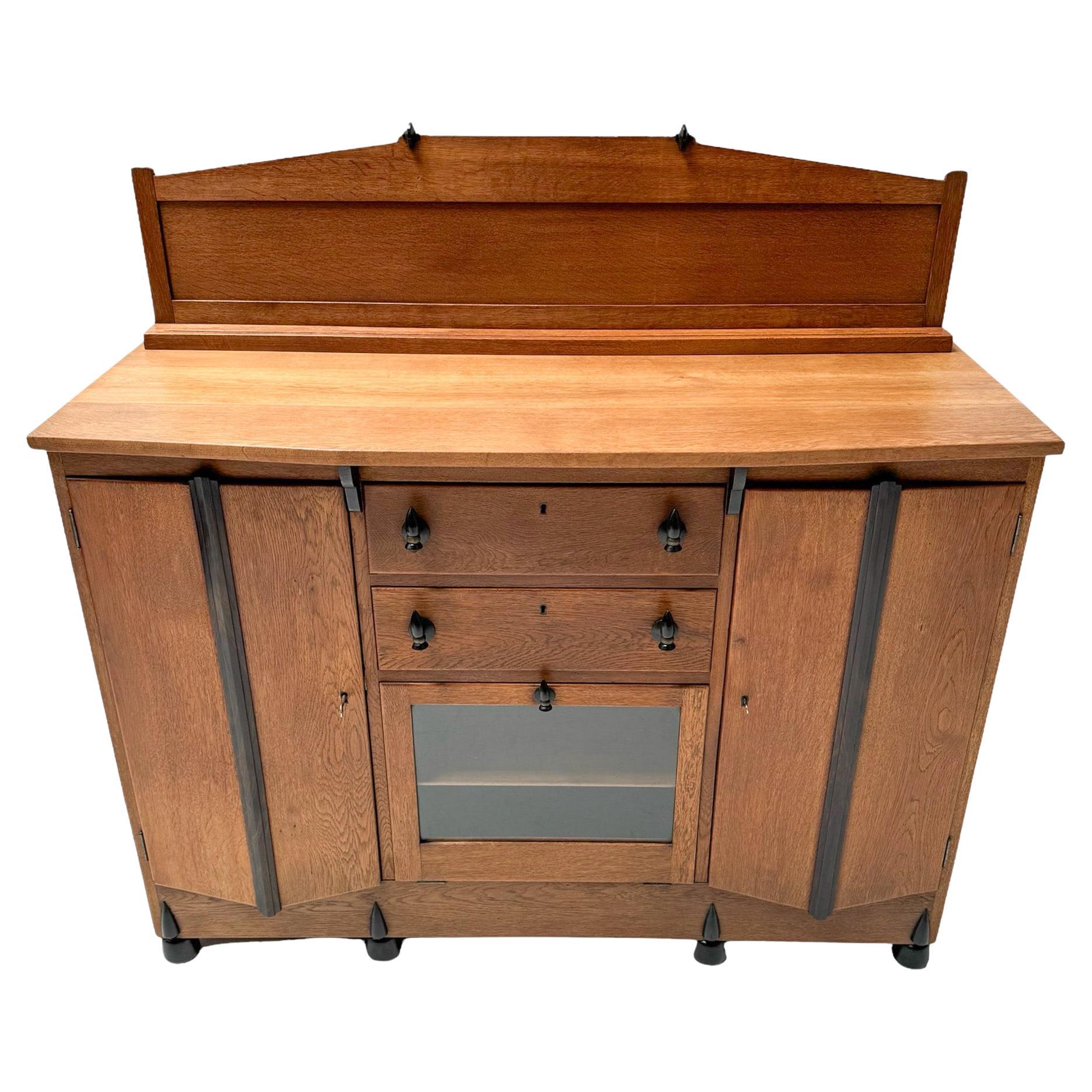 Art Deco Amsterdamse School Credenza or Sideboard by J.J. Zijfers Amsterdam