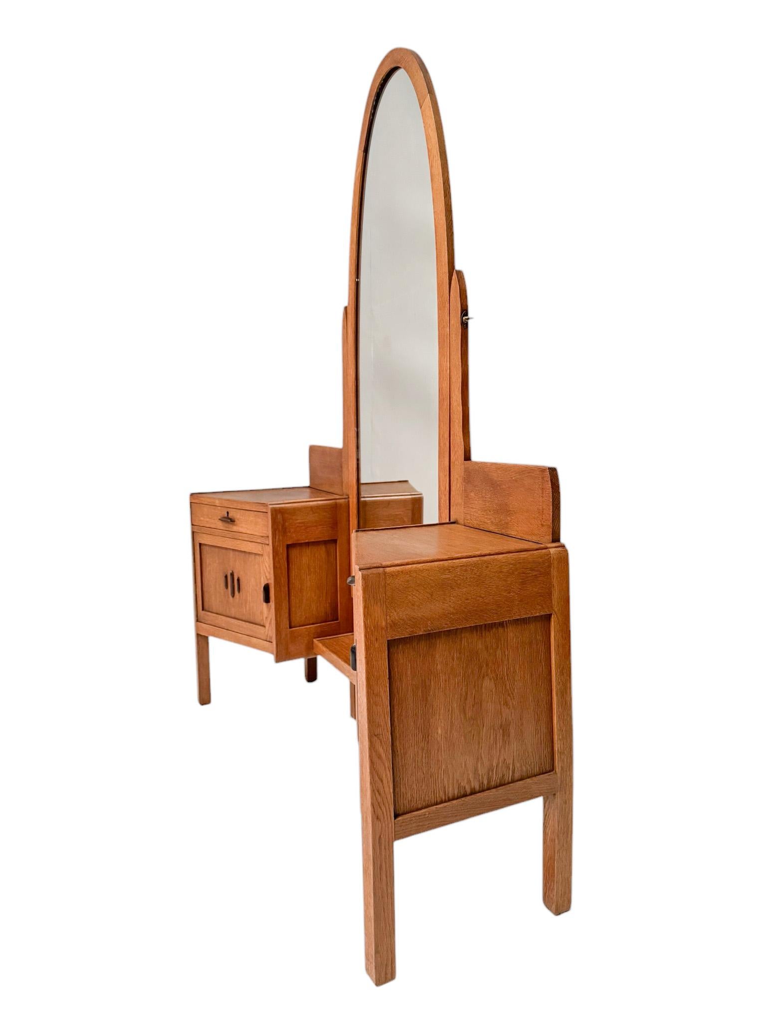 Dutch Art Deco Amsterdamse School Dressing Table or Vanity by J.J. Zijfers, 1920s For Sale