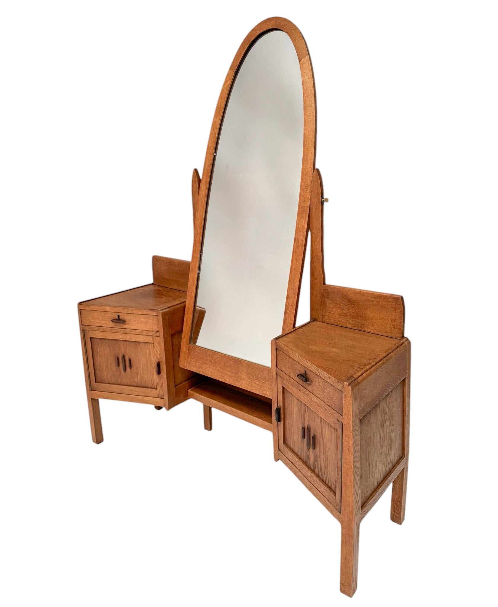 Art Deco Amsterdamse School Dressing Table or Vanity by J.J. Zijfers, 1920s For Sale 1