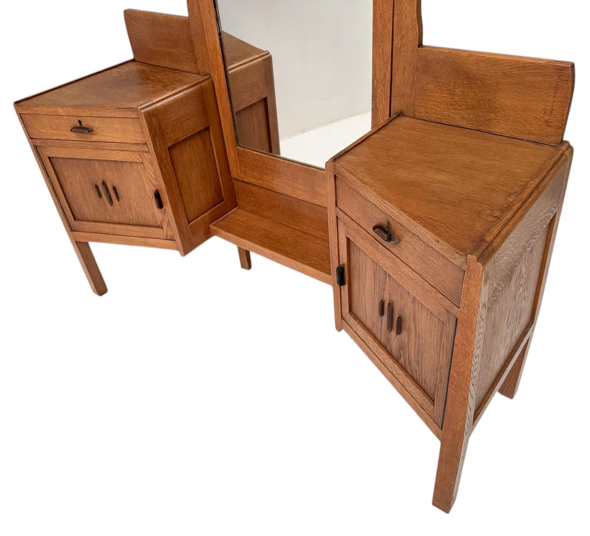Art Deco Amsterdamse School Dressing Table or Vanity by J.J. Zijfers, 1920s For Sale 2