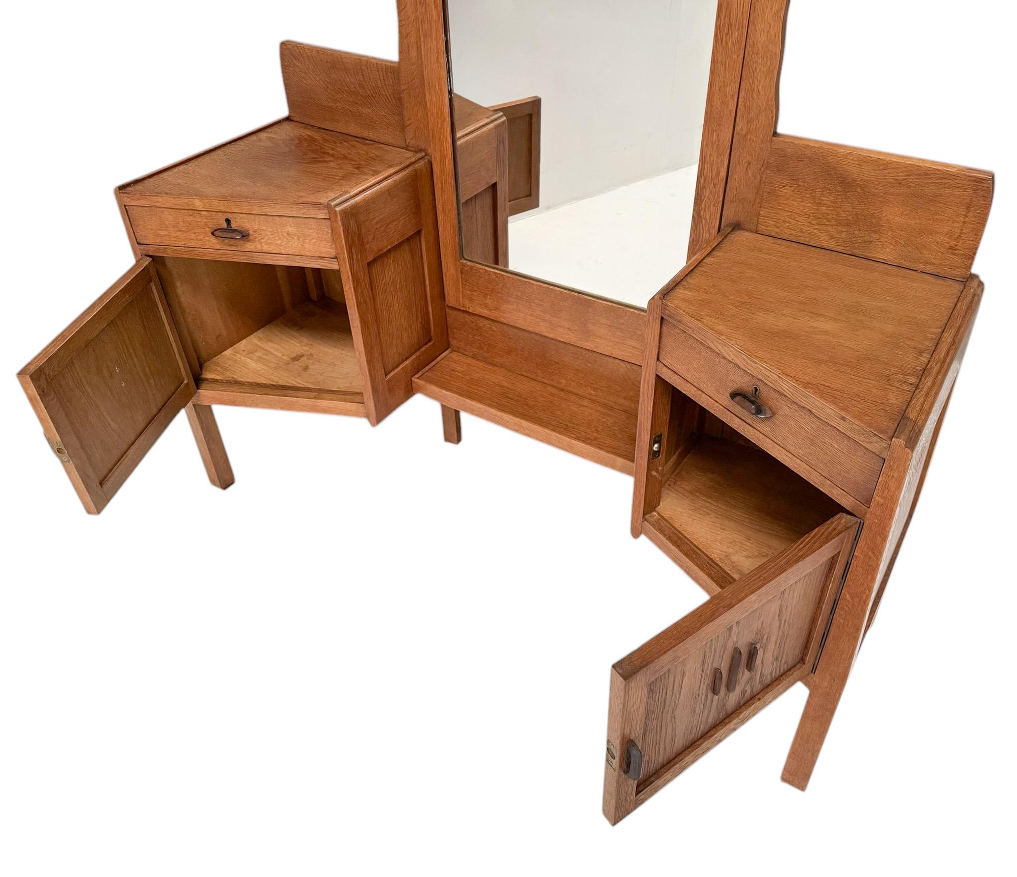 Art Deco Amsterdamse School Dressing Table or Vanity by J.J. Zijfers, 1920s For Sale 3
