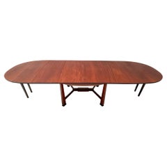 Mesa de comedor extensible Art Decó de la Escuela Amsterdamse de Piet Kramer, años 20