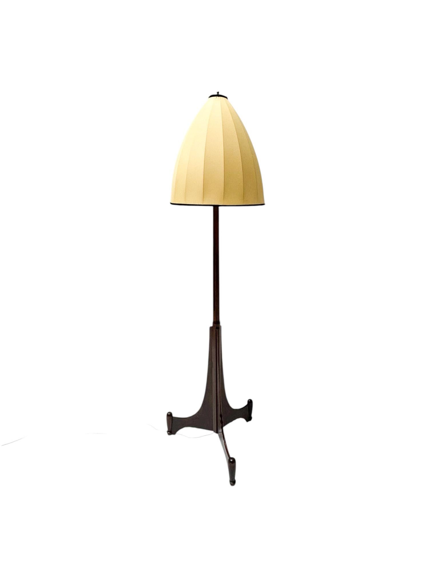 Dutch Art Deco Amsterdamse School Floor Lamp by C.H. Eckhart, 1920s For Sale