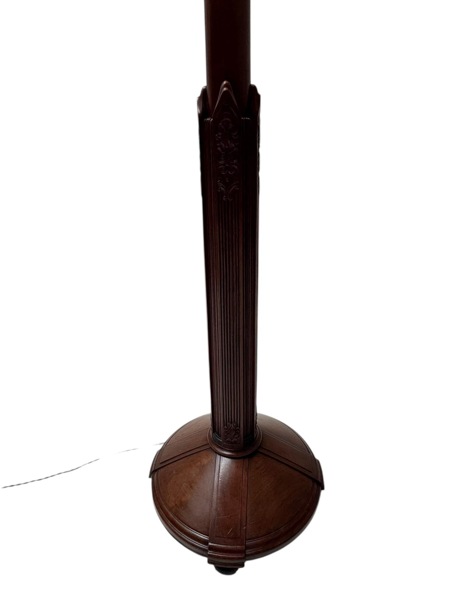 Lámpara de pie Art Decó Amsterdamse School de Fa. Perforación Amsterdam, años 20 en venta 9