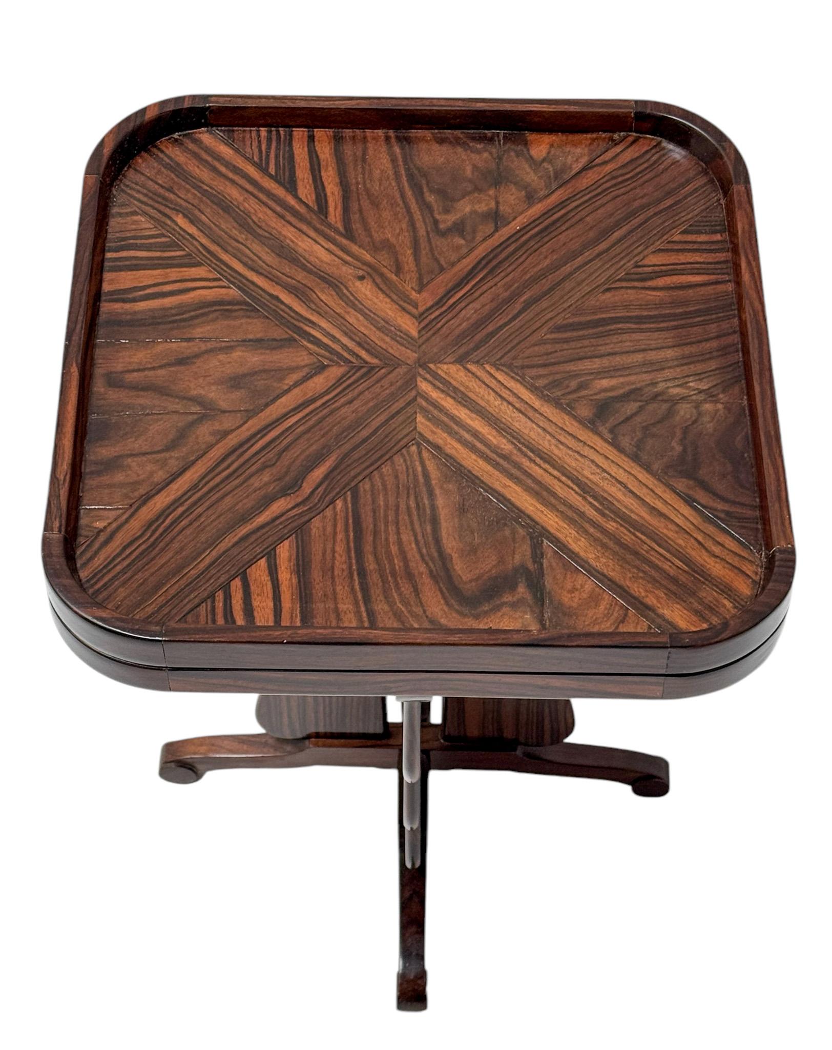 Dutch Art Deco Amsterdamse School Macassar Side Table by Max Coini Amsterdam, 1920s