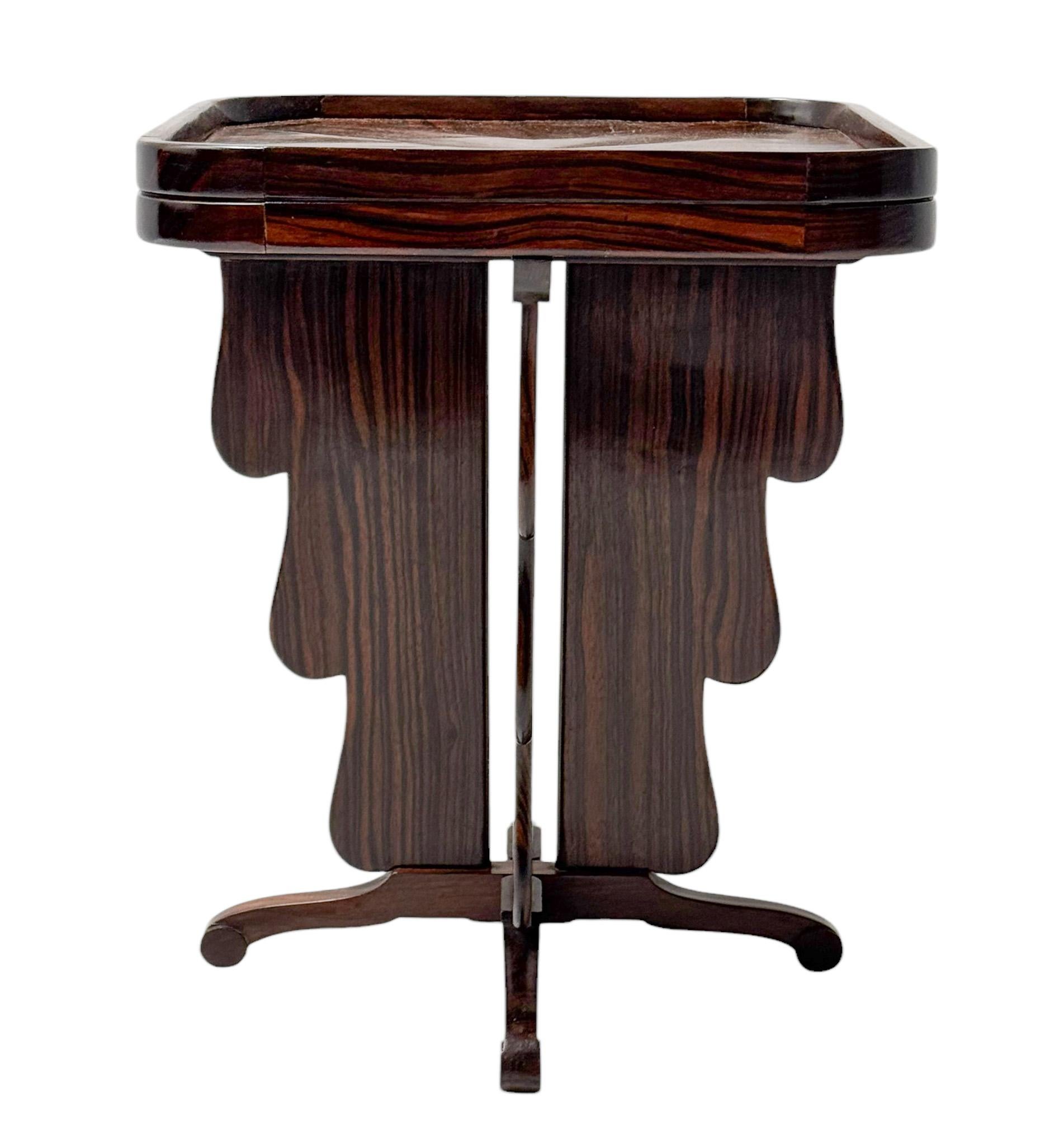 Early 20th Century Art Deco Amsterdamse School Macassar Side Table by Max Coini Amsterdam, 1920s