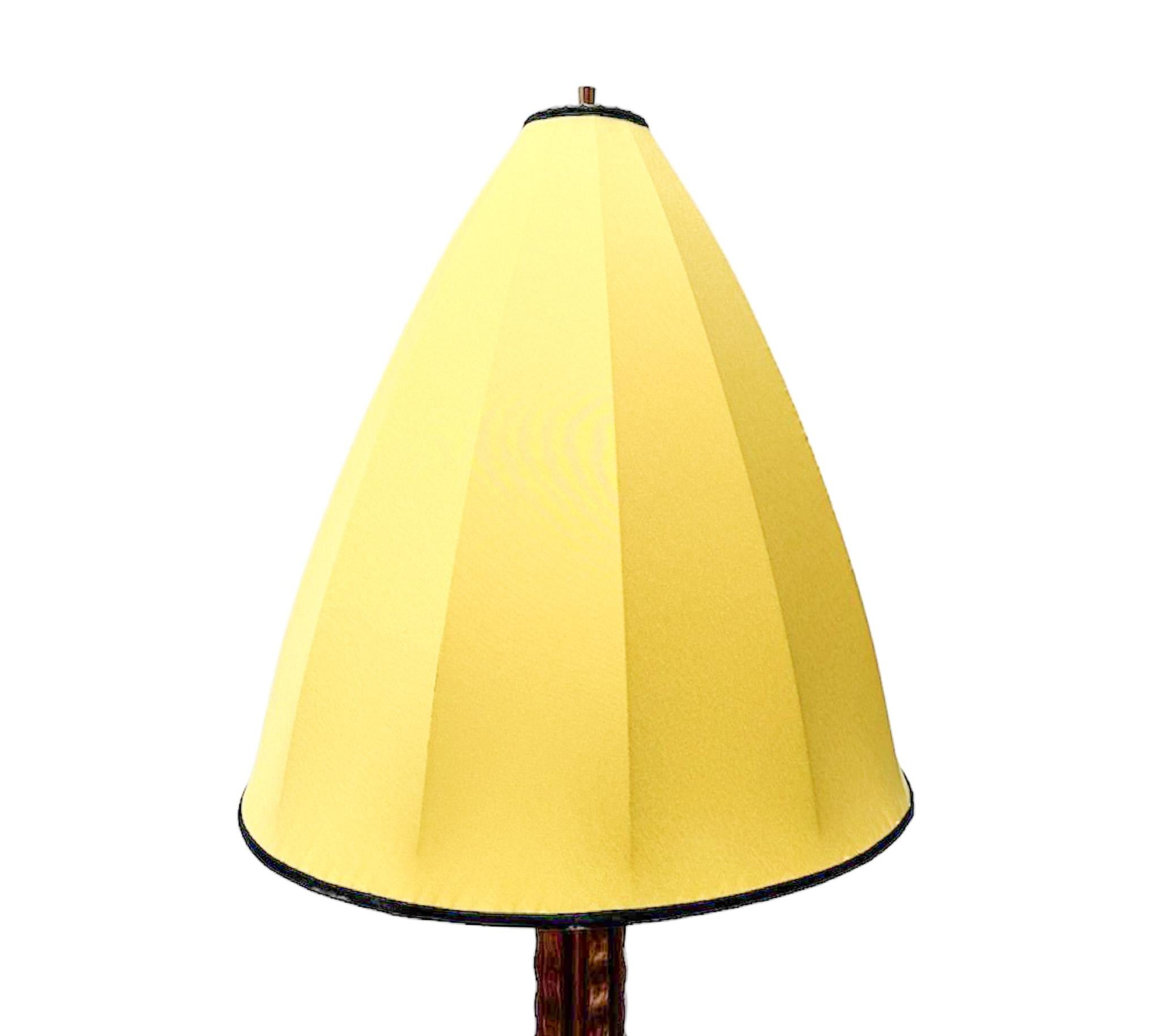 Art Deco Amsterdamse School Oak Floor Lamp, 1920s 1