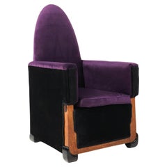  Art Deco Amsterdamse School Oak Lounge Chair by Paul Bromberg for Pander, 1920s
