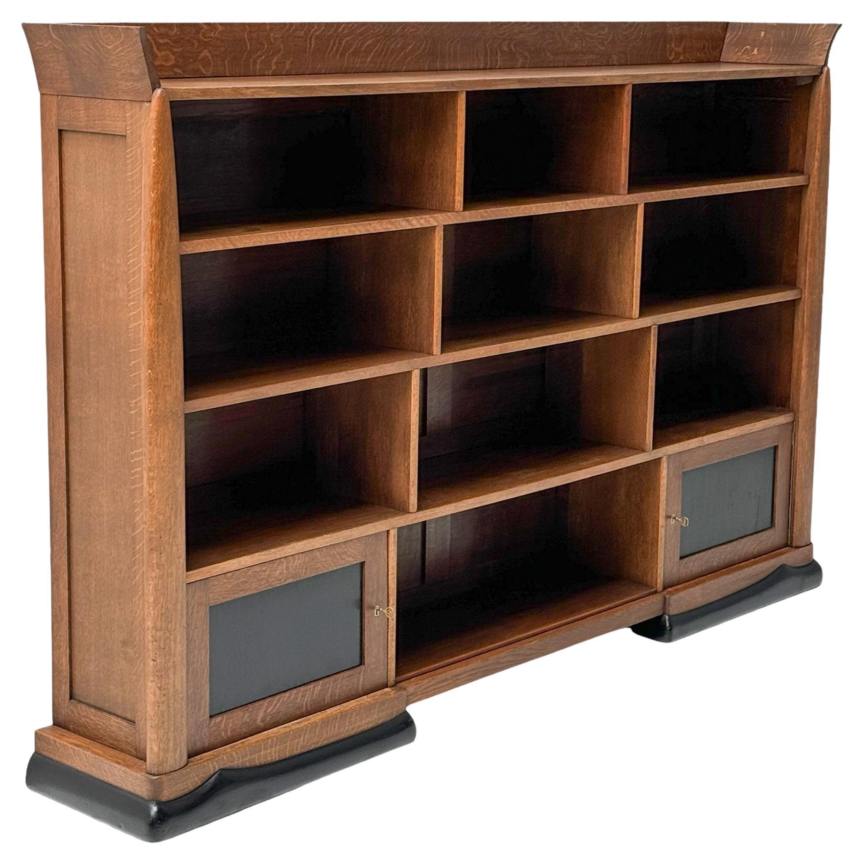 Art Deco Amsterdamse School Open Bookcase By Paul Bromberg for Pander, 1920s