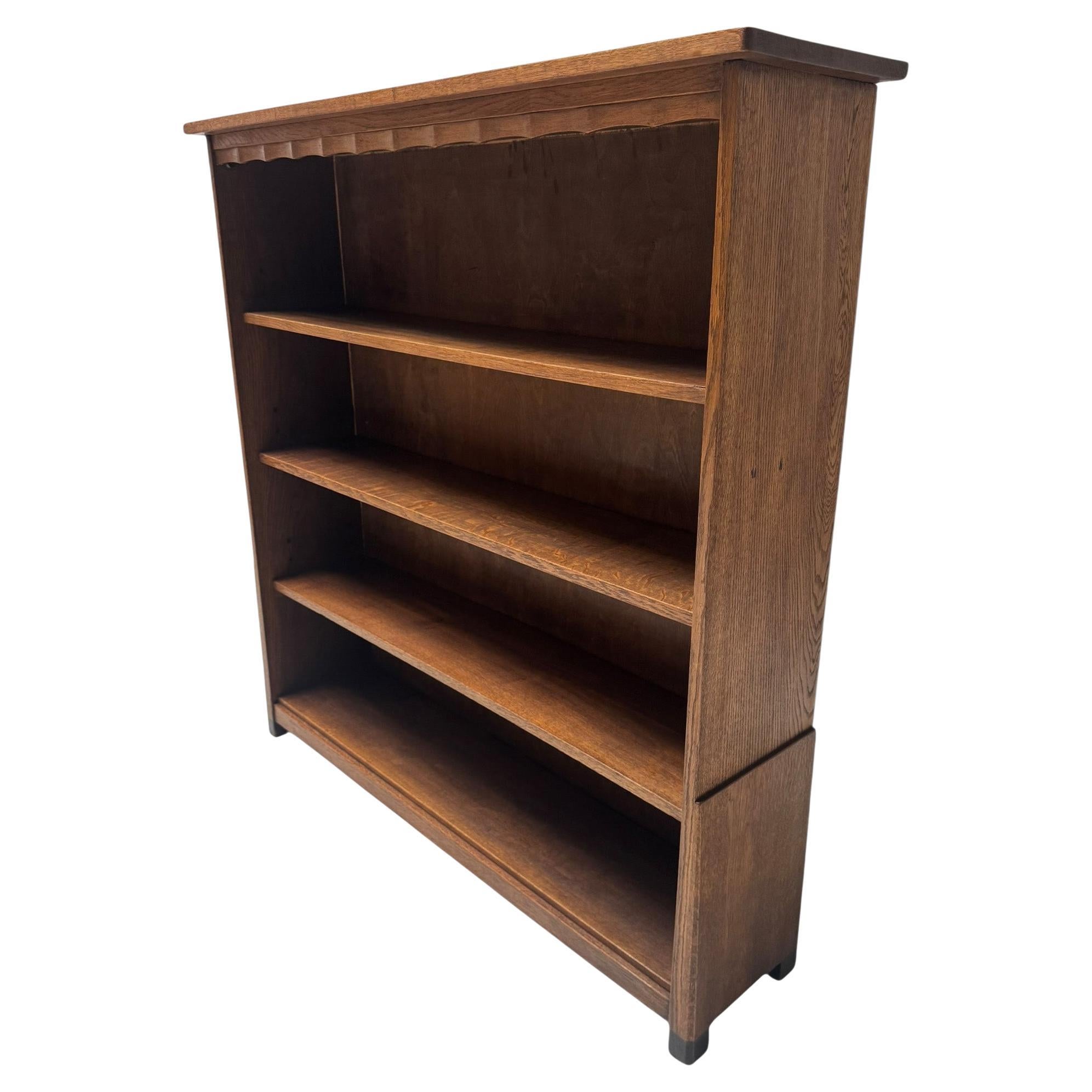 Art Deco Amsterdamse School Open Bookcase by Willem Penaat for Metz
Co., 1920s