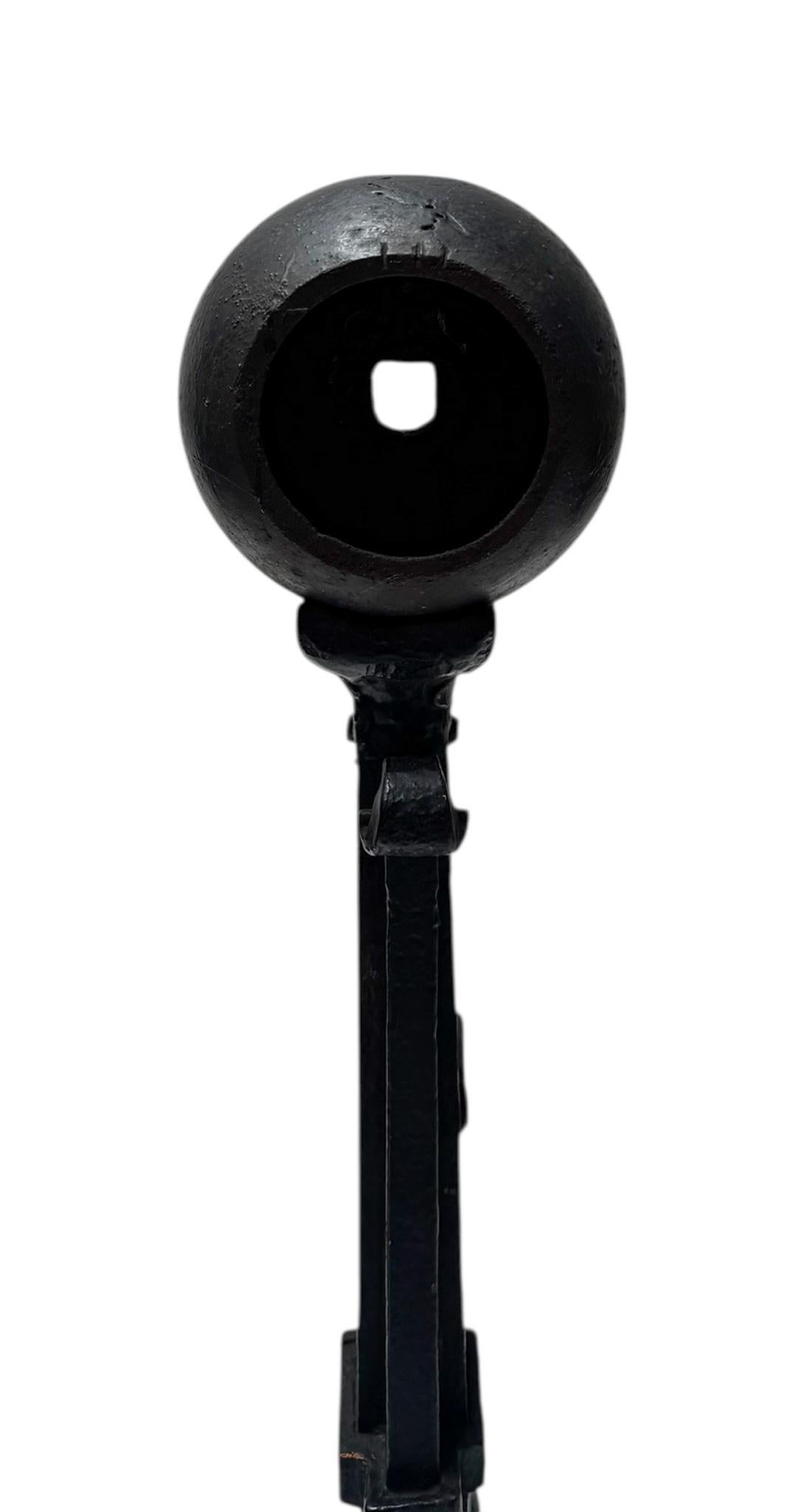 Art Deco Amsterdamse School Patinated Wrought Iron Flagstaff or Flagpole, 1920s For Sale 5