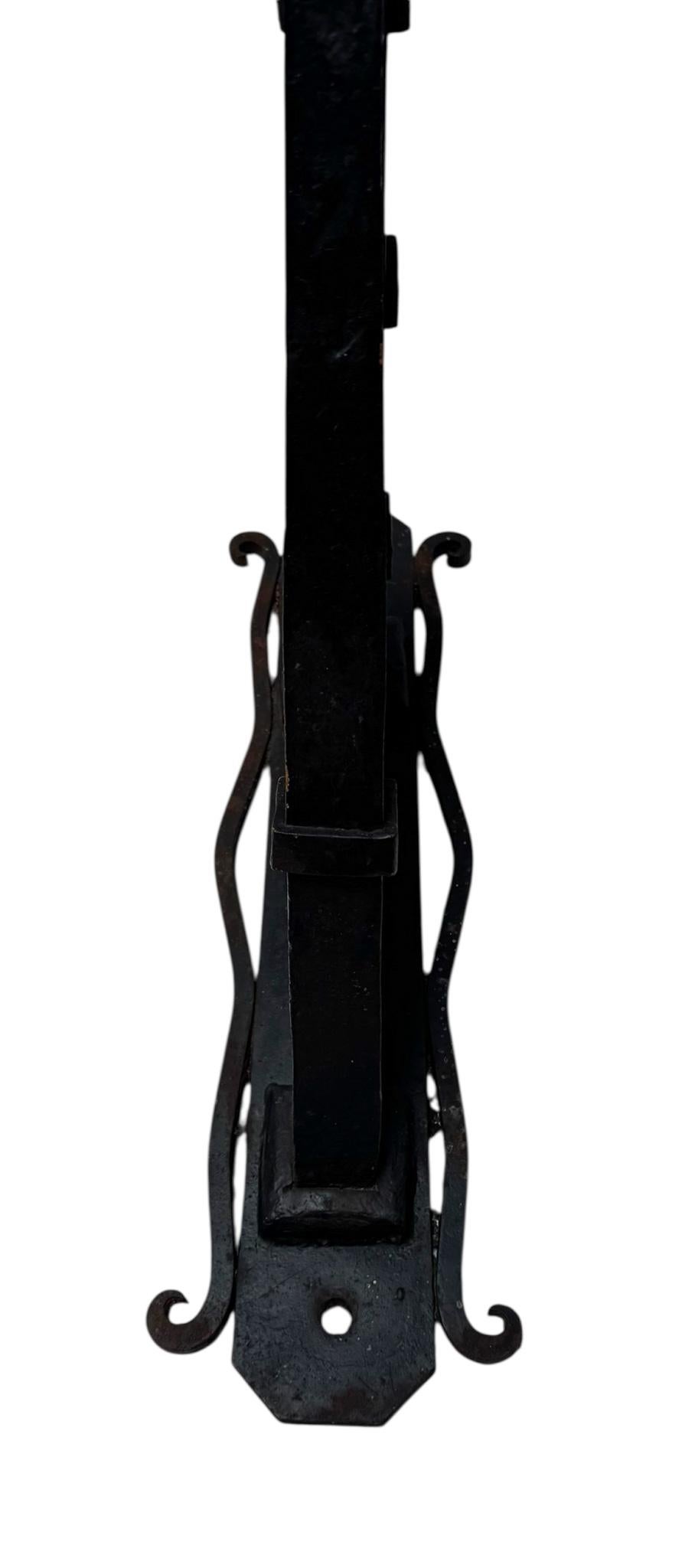 Lacquered Art Deco Amsterdamse School Patinated Wrought Iron Flagstaff or Flagpole, 1920s For Sale