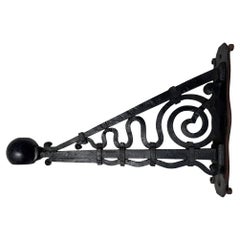 Art Deco Amsterdamse School Patinated Wrought Iron Flagstaff or Flagpole, 1920s