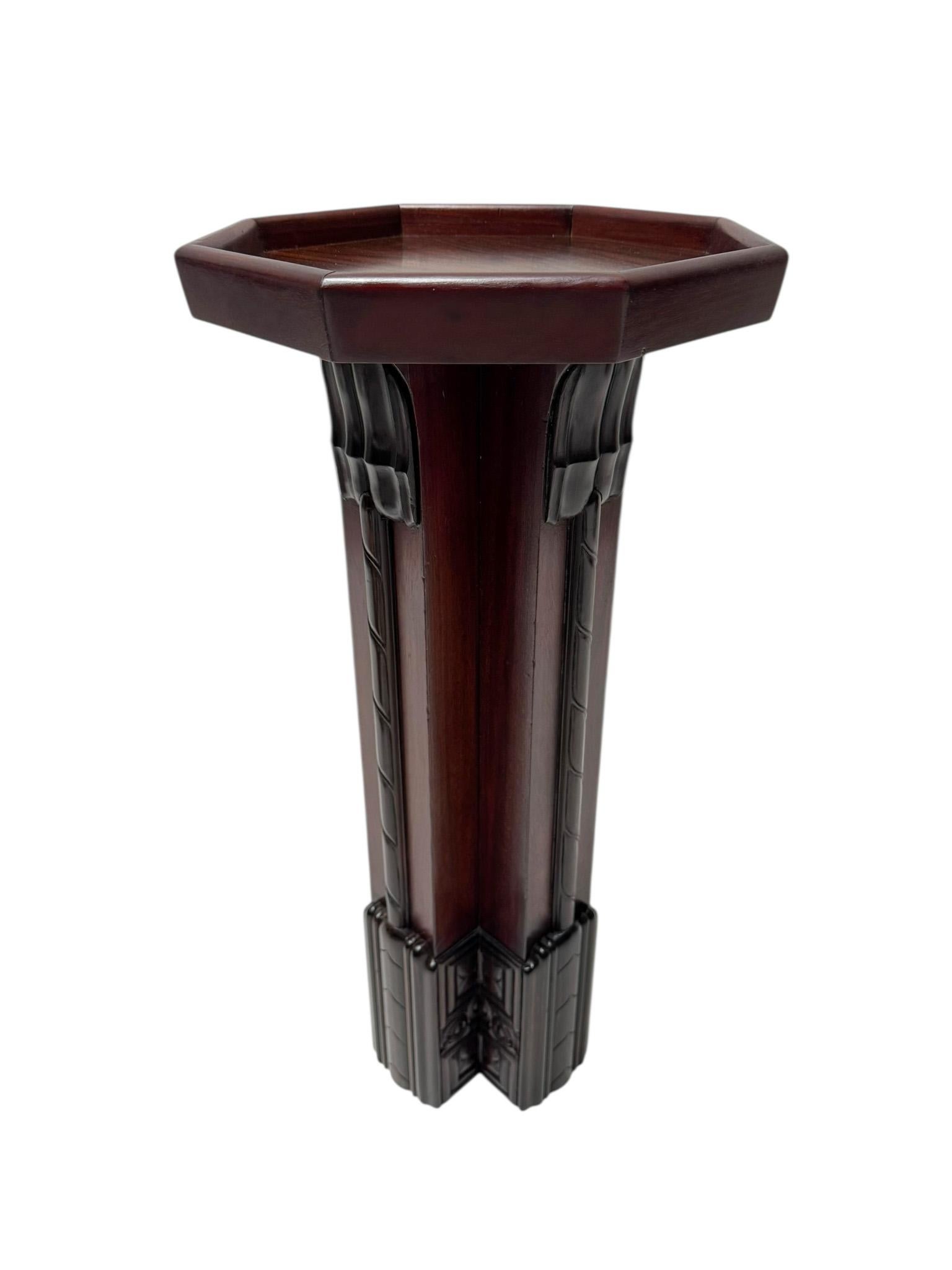 Art Deco Amsterdamse School Pedestal by F.A. Warners, 1920s For Sale 8