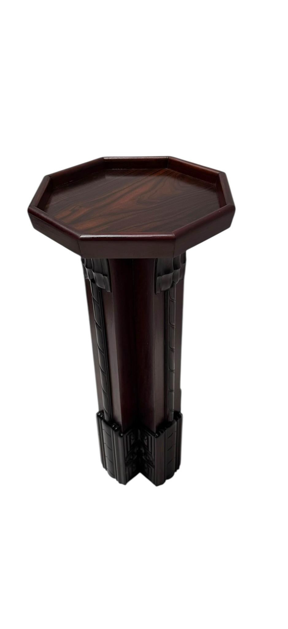 Early 20th Century Art Deco Amsterdamse School Pedestal by F.A. Warners, 1920s For Sale
