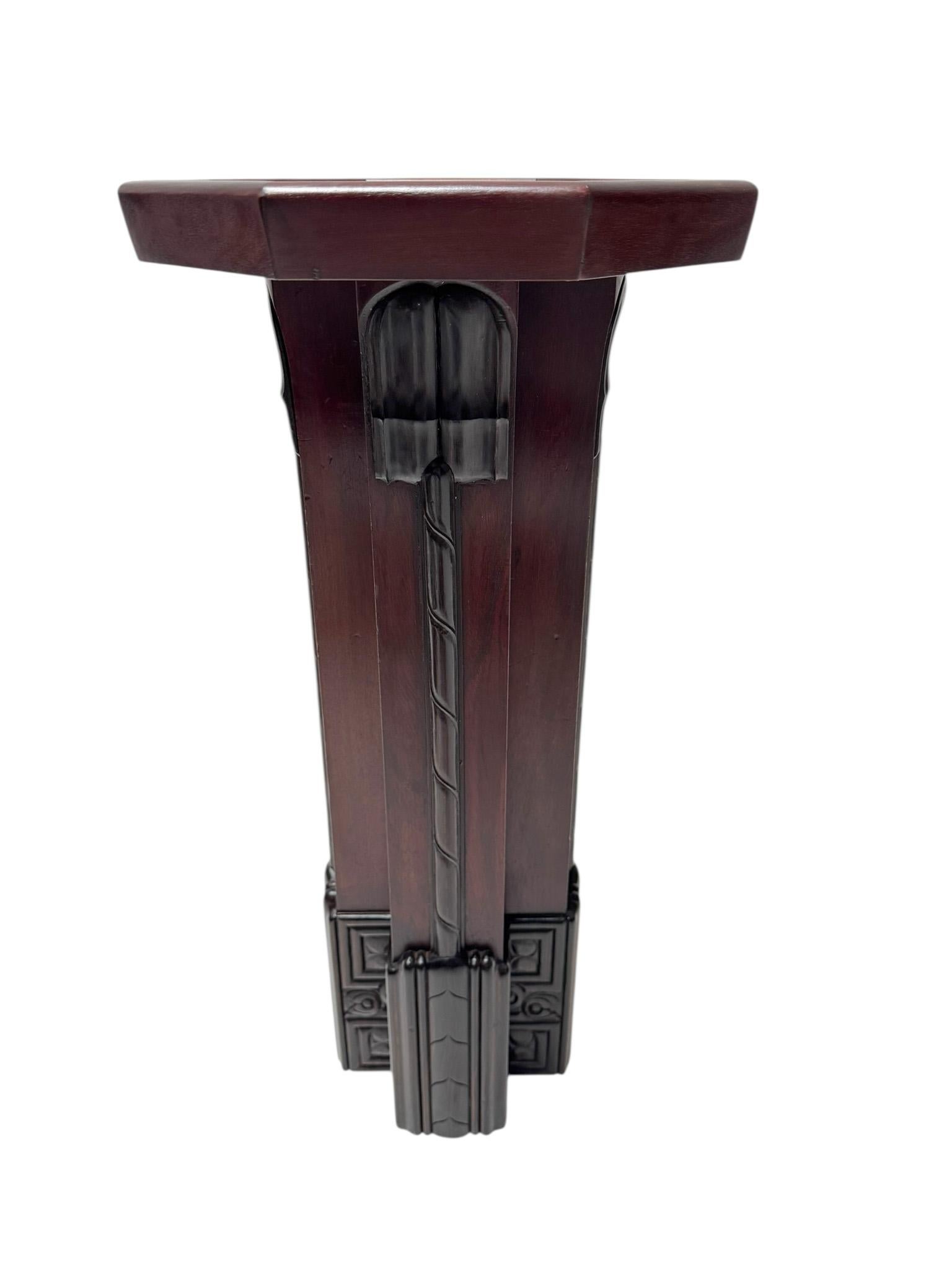 Art Deco Amsterdamse School Pedestal by F.A. Warners, 1920s For Sale 2