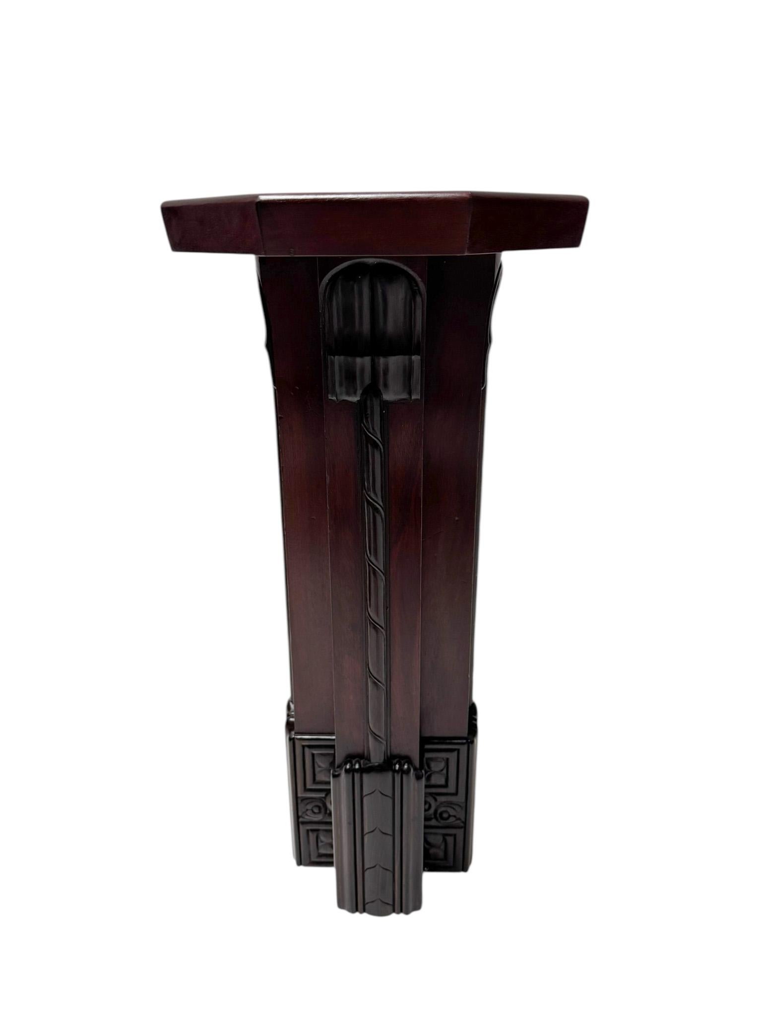 Art Deco Amsterdamse School Pedestal by F.A. Warners, 1920s For Sale 4