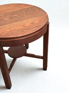 Art Deco Amsterdamse School Round Side Table