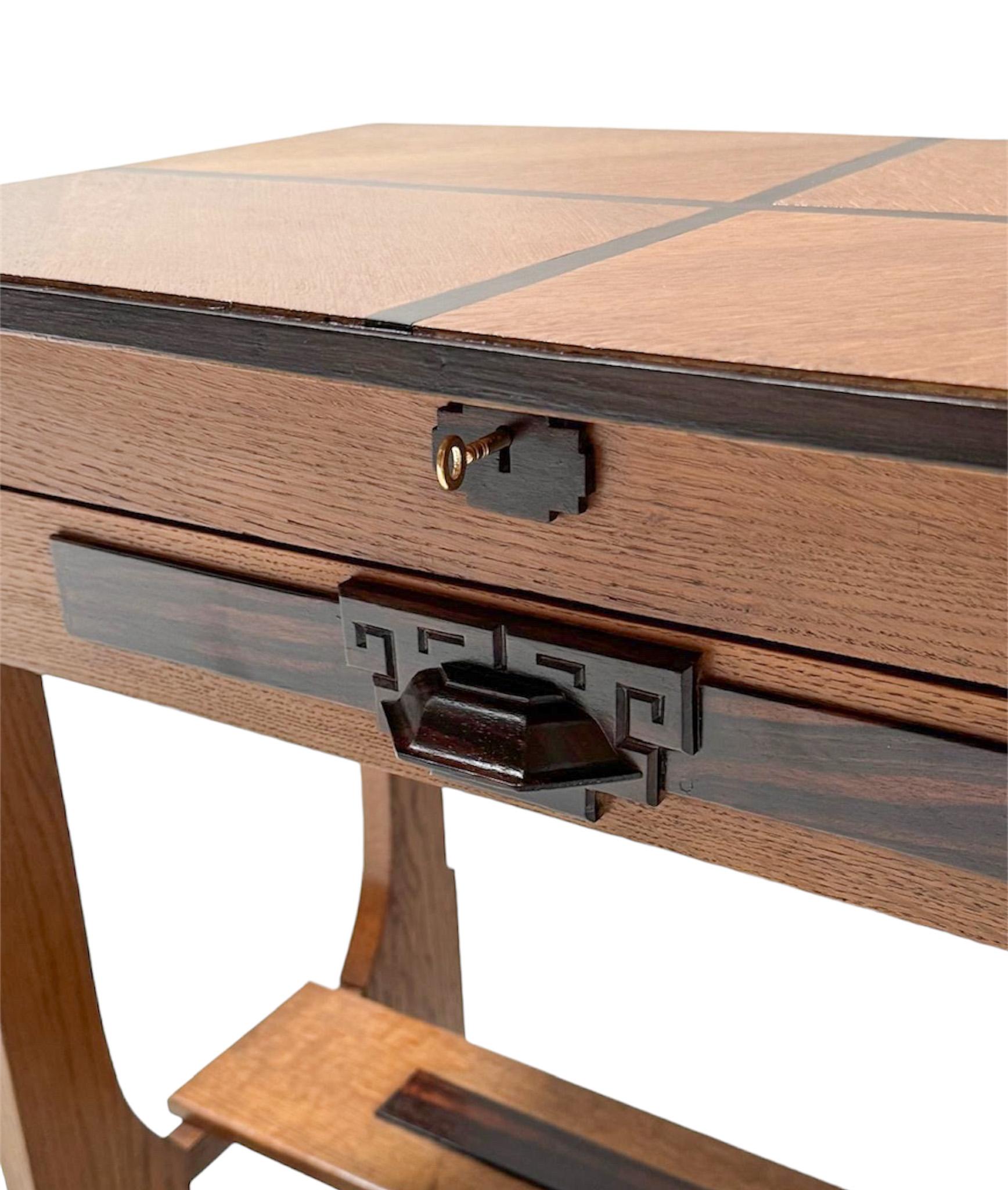 Table à couture Art Déco Amsterdamse School de Dijst's Meubelfabriek Amsterdam en vente 1