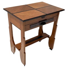 Antique Art Deco Amsterdamse School Sewing Table by Dijst's Meubelfabriek Amsterdam