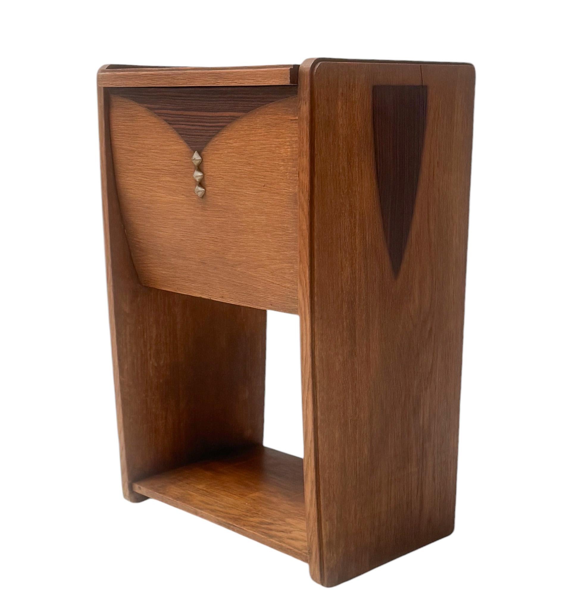 Mesa de costura o auxiliar de la Escuela Amsterdamse Art Decó, años 20 2