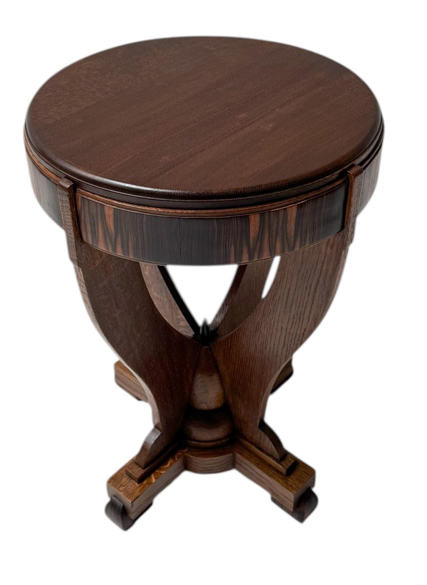 Macassar Table d'appoint Art déco de l'école d'Amsterdam, 1921 en vente