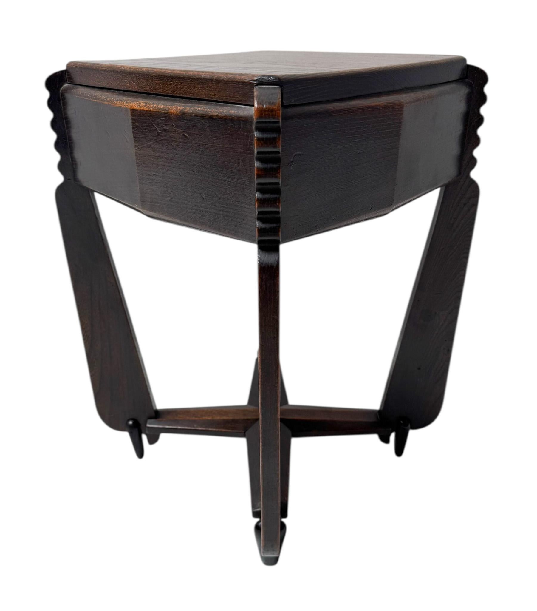 Dutch Art Deco Amsterdamse School Side Table by Architect Christiaan Bartels, 1920s For Sale