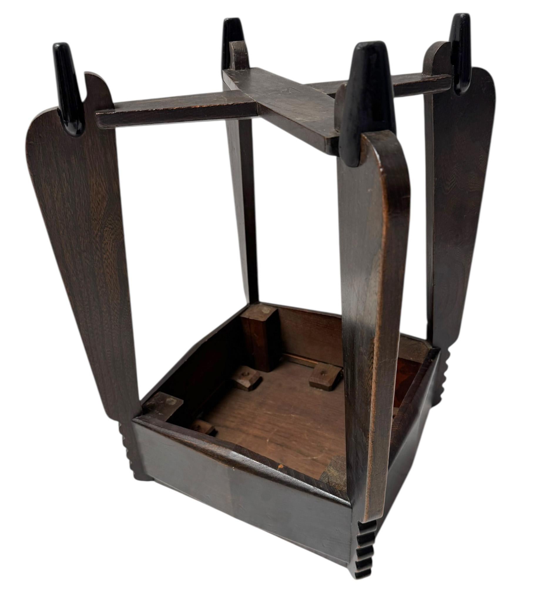 Ebony Art Deco Amsterdamse School Side Table by Architect Christiaan Bartels, 1920s For Sale