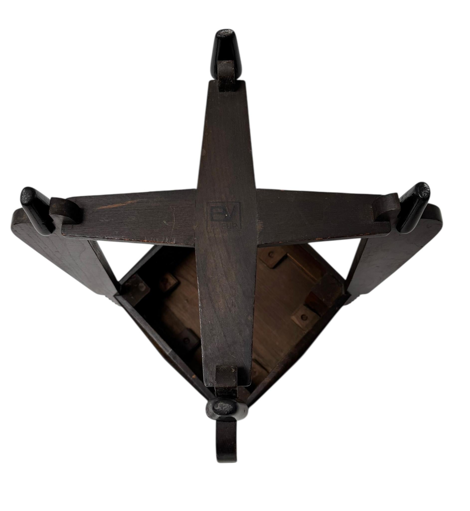 Art Deco Amsterdamse School Side Table by Architect Christiaan Bartels, 1920s For Sale 3