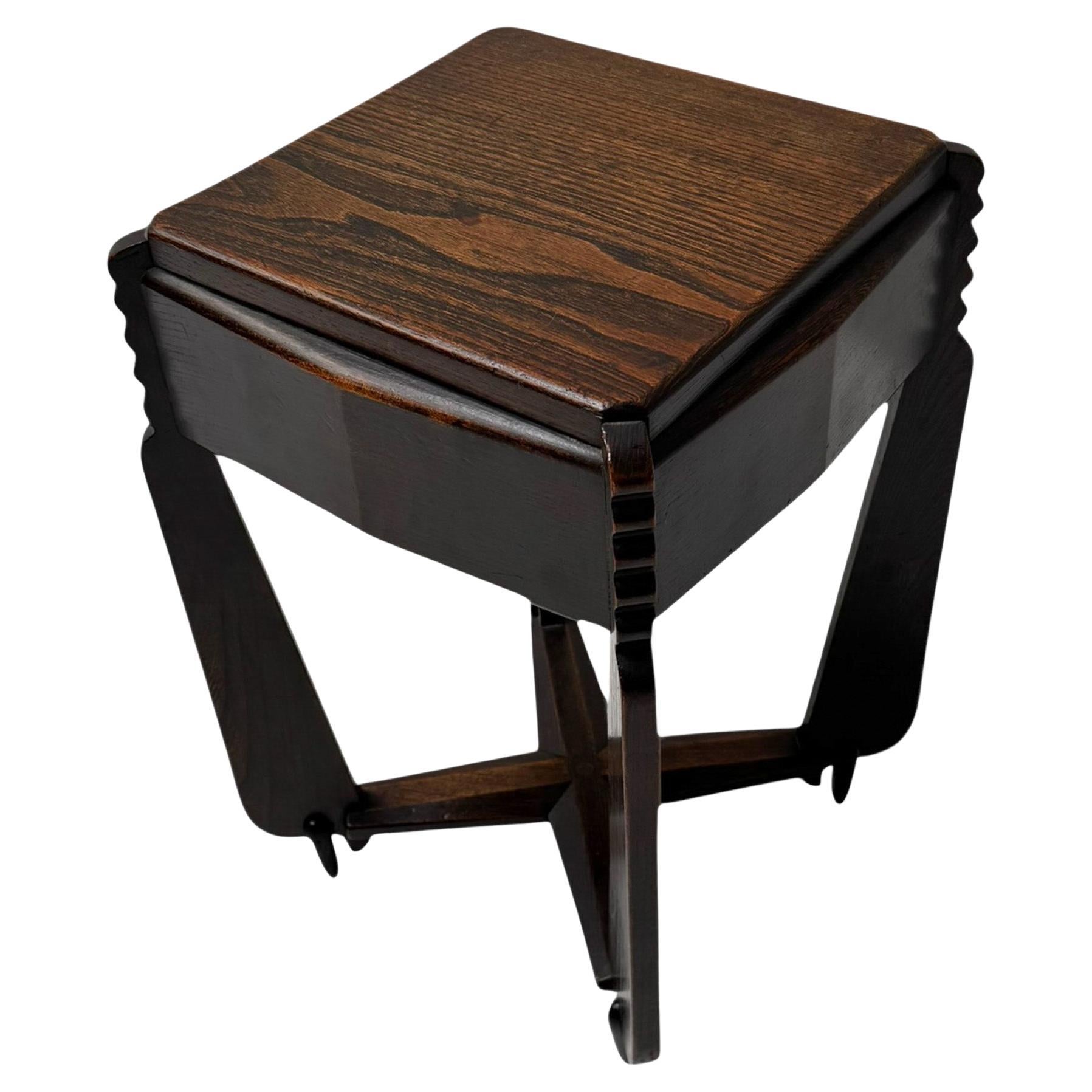 Art Deco Amsterdamse School Side Table by Architect Christiaan Bartels, 1920s For Sale