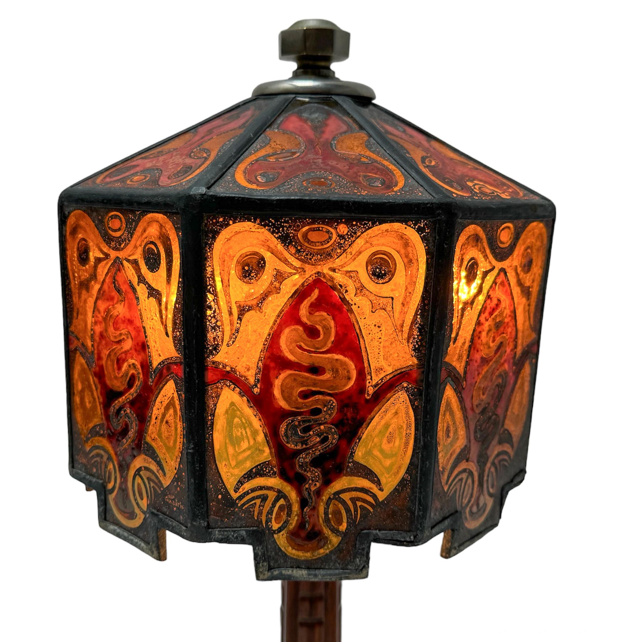 Art Deco Amsterdamse School Table Lamp by Napoleon le Grand, 1920s 6