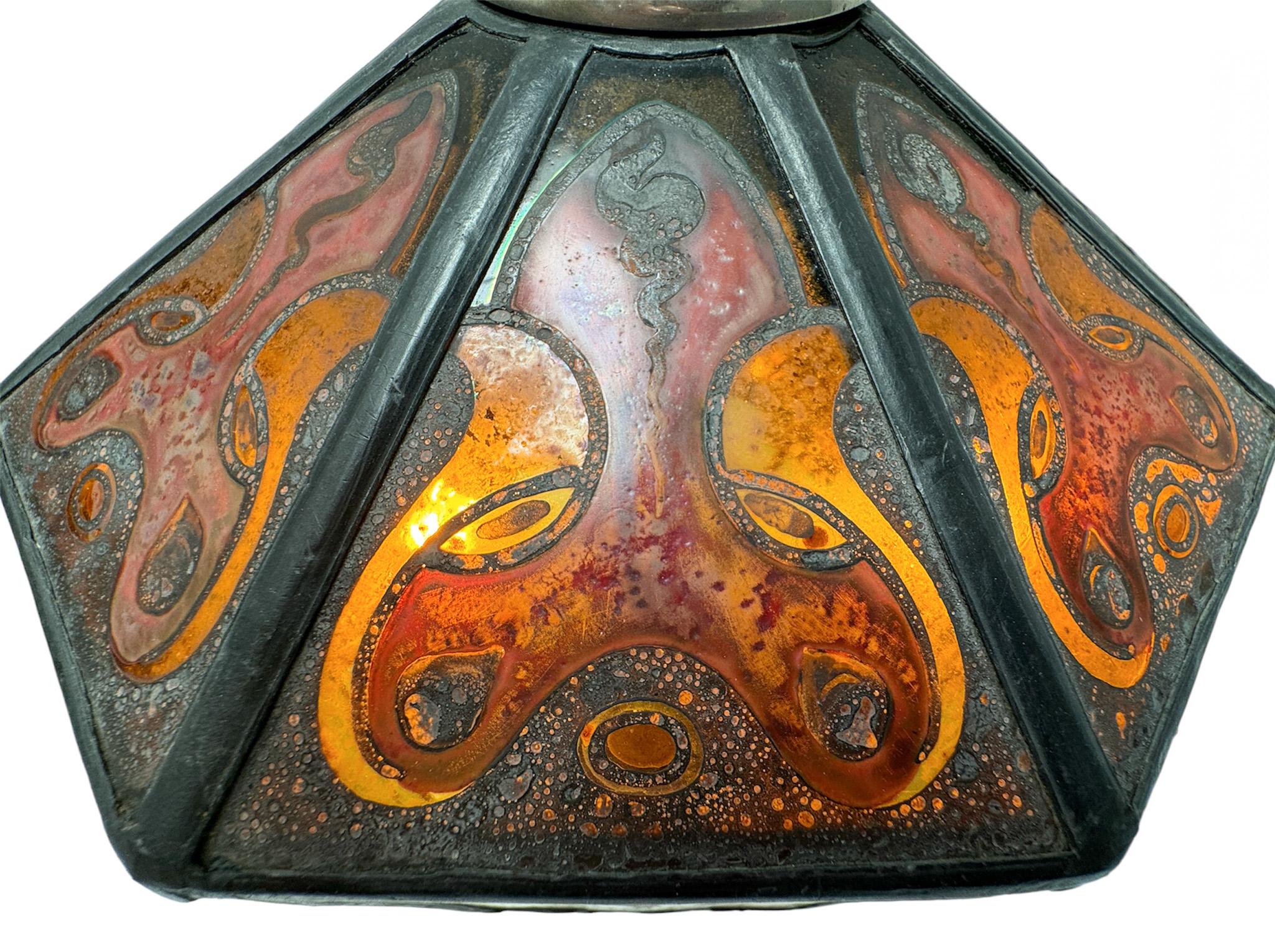 Art Deco Amsterdamse School Table Lamp by Napoleon le Grand, 1920s 8